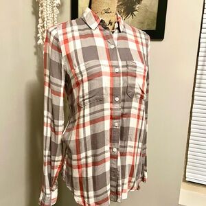 Plaid Button-Up Shirt - PERFECT FIT - KOHLS